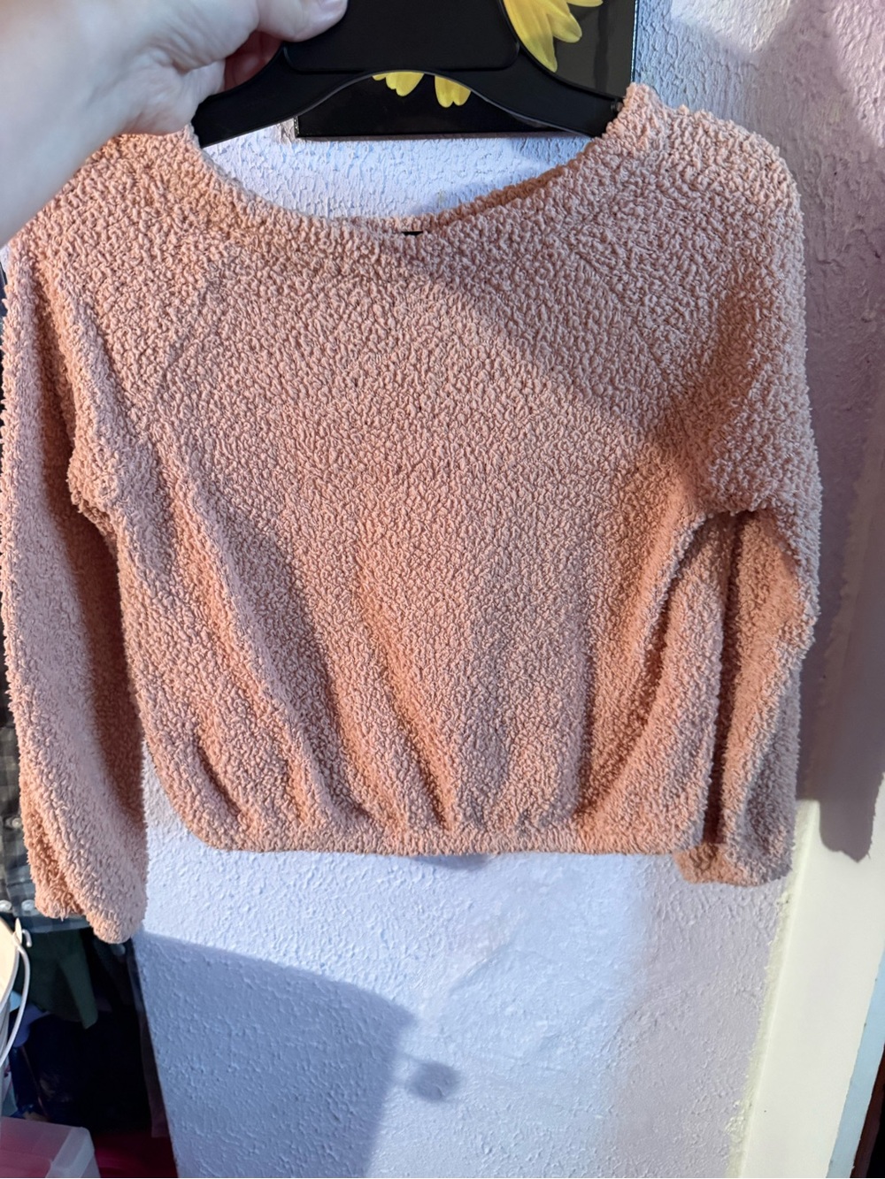art class Peach Plush Crewneck Sweater